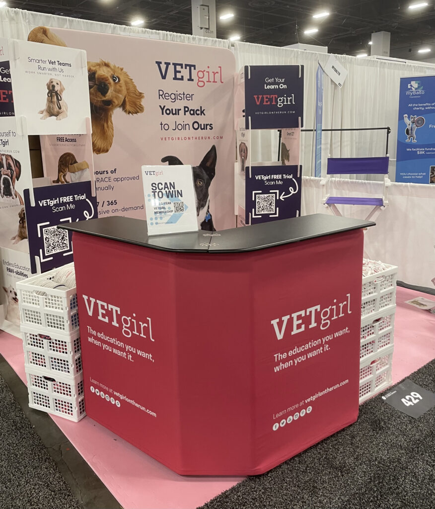 VETgirl exhibiting at WVC 2024 in Las Vegas, NV